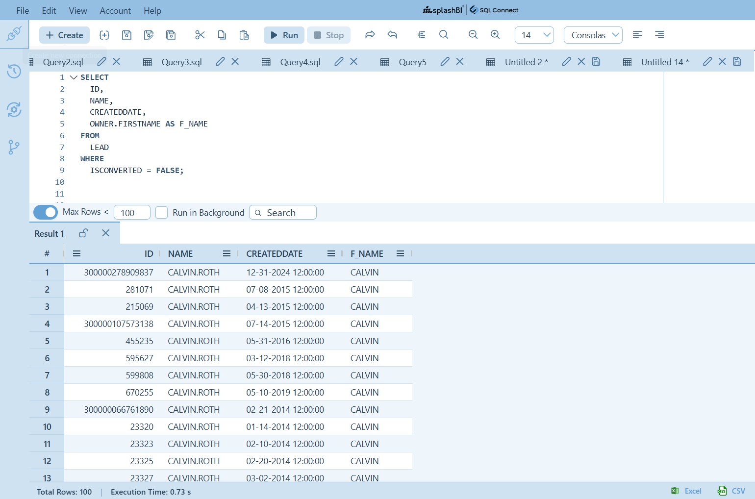 SQL Language Flexibility screenshot